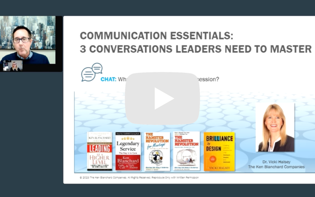 Webinar Blanchard - drie essentiële gesprekken voor effectief leiderschap